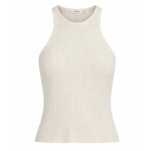 A.L.C. Lucy Rib Knit Tank Top Sz XL NWT $295 Viscose Crew Neck Chevron Top